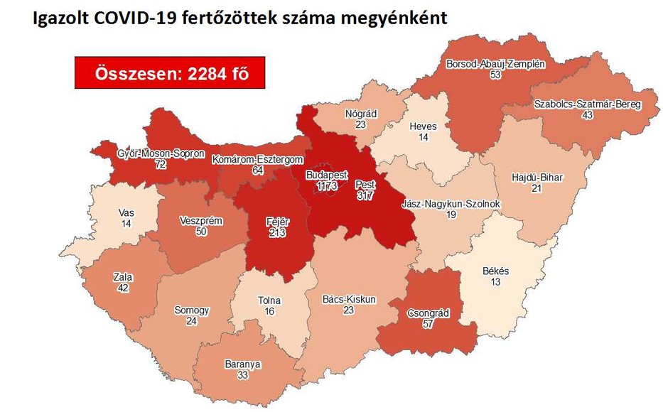 Budapesten van a legtöbb koronavírus-fertőzött / Fotó: koronavirus.gov.hu