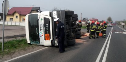 Ewakuacja mieszkańców. Przewróciła się cysterna z gazem