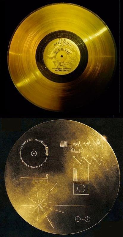 Płyta z muzyką i obrazami z Ziemi umieszczona na sondzie Voyager
