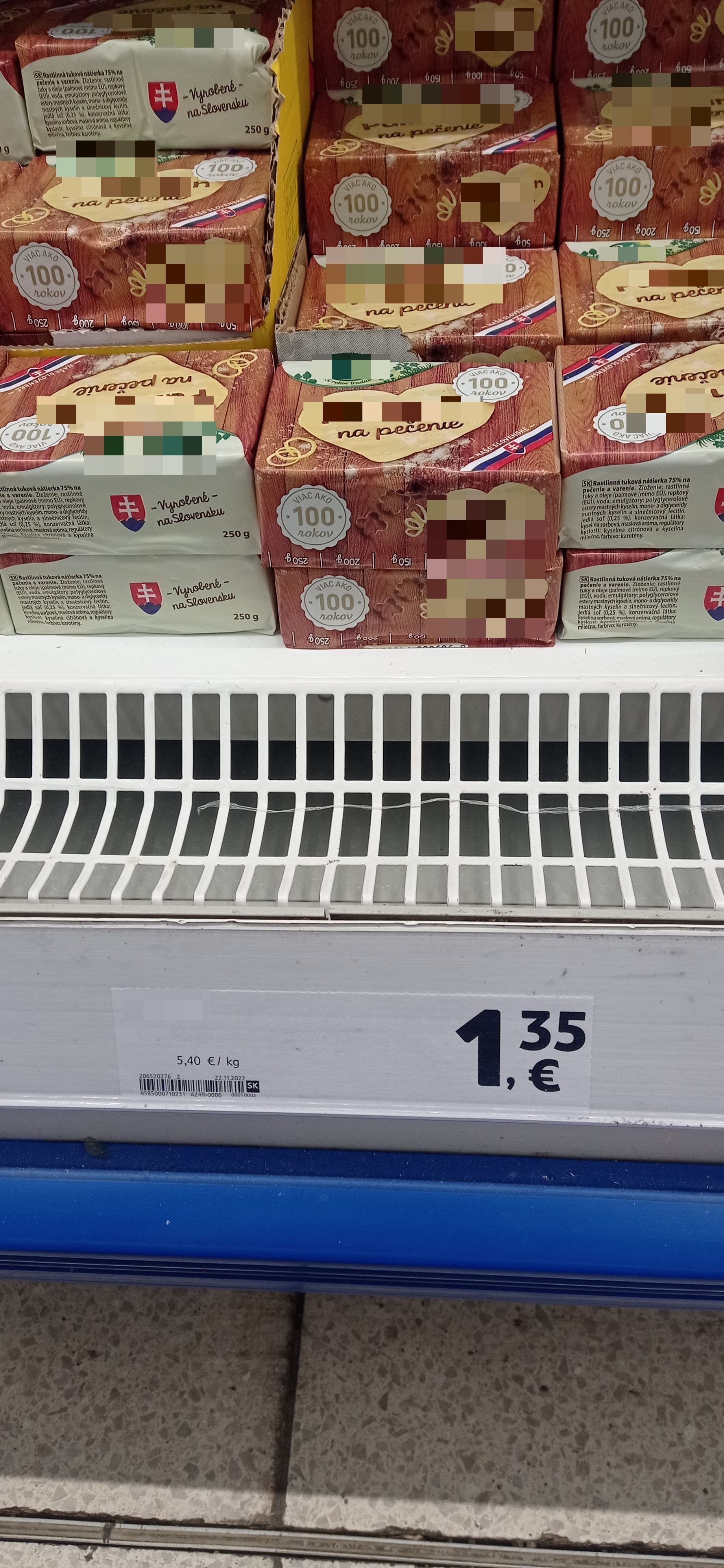 Čitateľku Boženu prekvapila cena margarínu. 