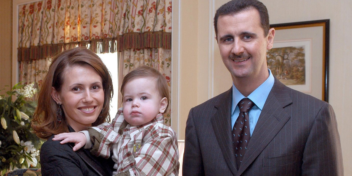 Prezydent Bashar al Assad z rodzina