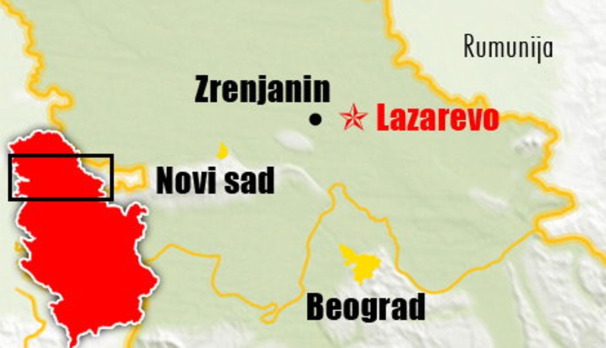 Mapa: Ratko Mladić uhapšen u Lazarevu kod Zrenjanina
