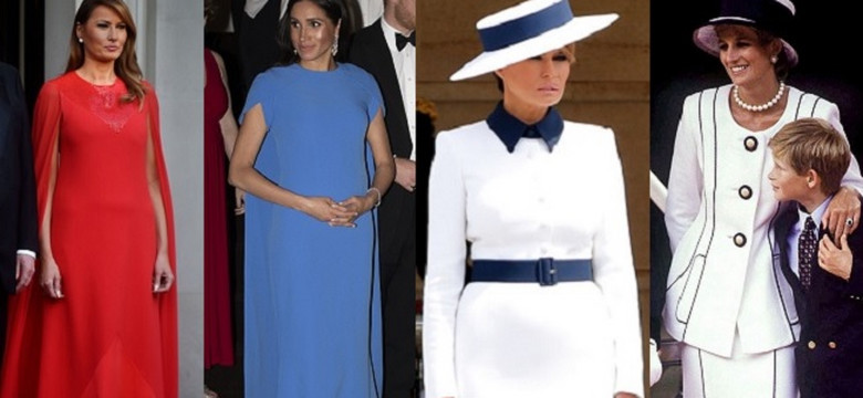 Melania Trump inspirowała się Meghan Markle i księżną Dianą? Porównaliśmy stylizacje