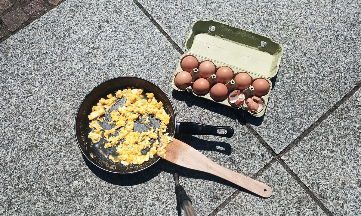 Kacper usmażył jajecznicę na betonowym rynku. "Trzeba powrócić do dawnej zieleni"