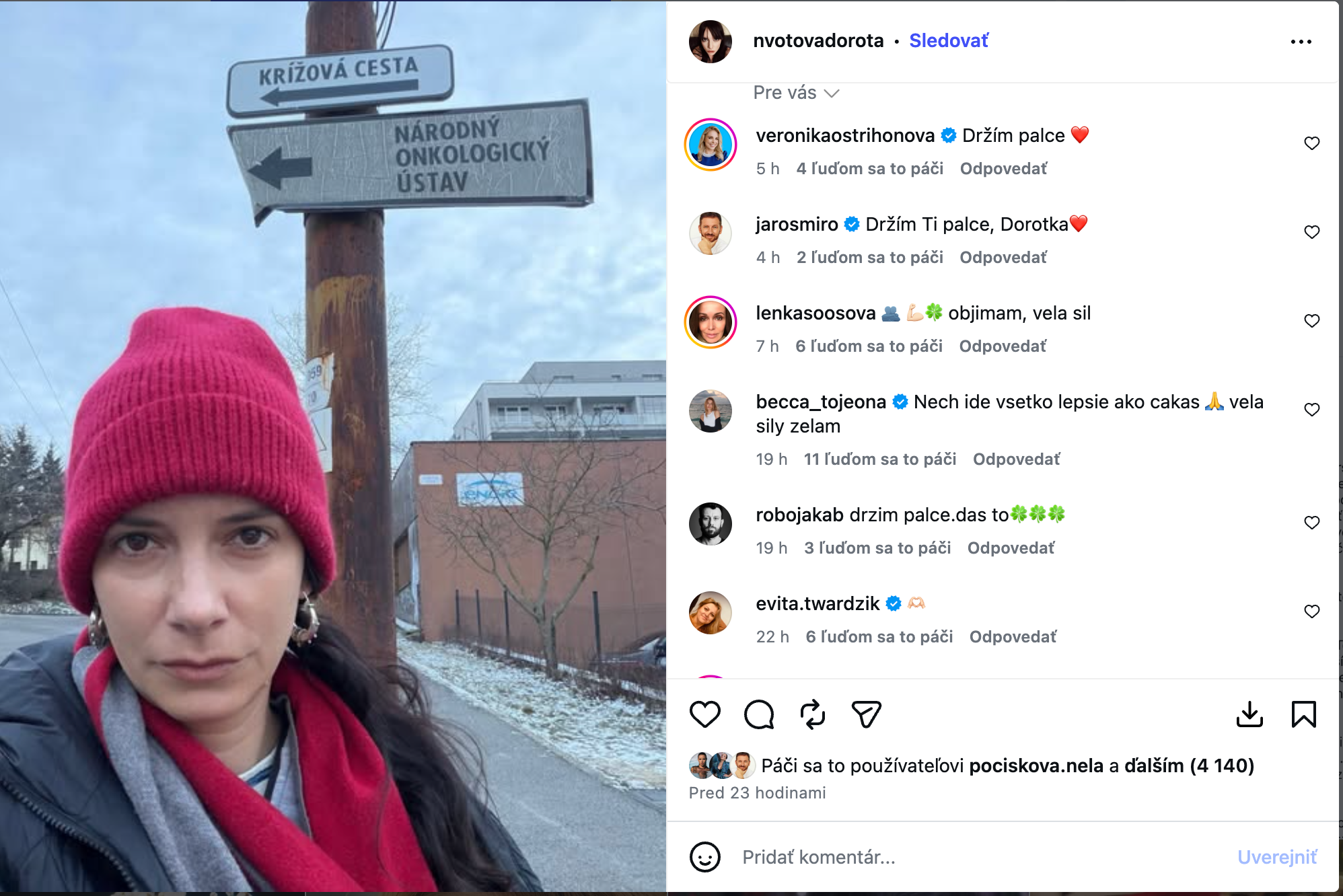 Známe osobnosti posielajú Nvotovej odkazy. 