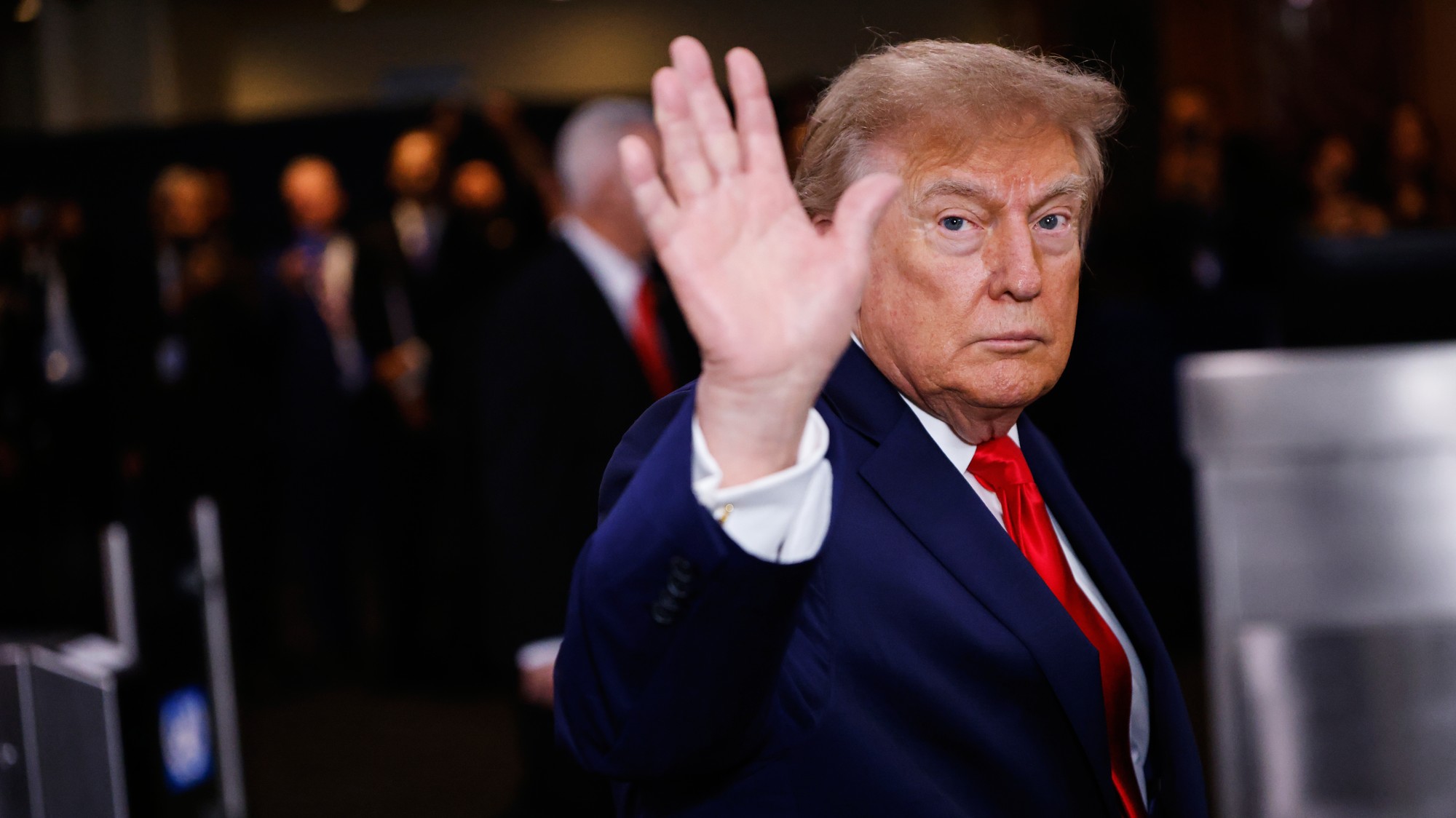 Americký prezident Donald Trump prichádza na 81. zasadnutie Valného zhromaždenia Organizácie Spojených národov (VZ OSN) v New Yorku v utorok 22. septembra 2026.