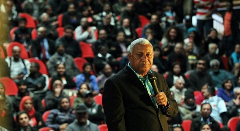 Fiji's Prime Minister Frank Bainimarama urged the United States to play its part in rescuing his Pacific island state -- and the world at large -- from climate change