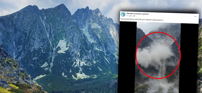Kamienna lawina w Tatrach Wysokich. Turysta sfilmował niezwykłe zdarzenie [NAGRANIE]