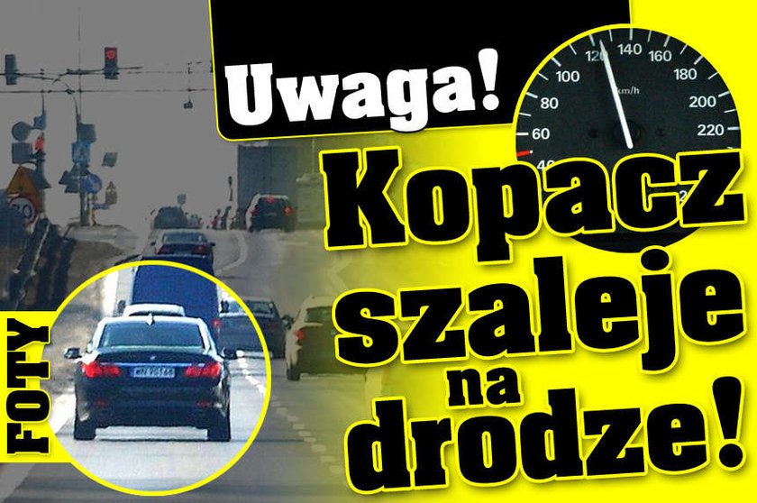 Uwaga! Kopacz szaleje na drodze!