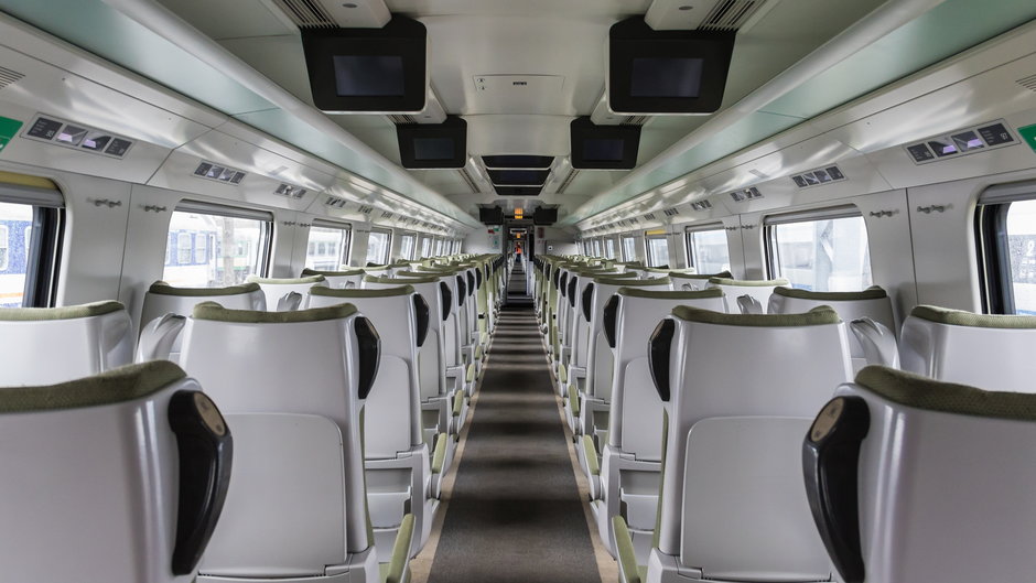 Wnętrze pociągu Pendolino (zdjęcie ilustracyjne)