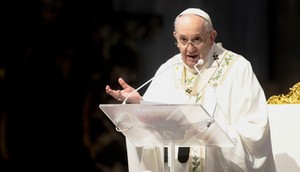 Pope Francis holds a Holy Mass on May 16, 2021.Alessandra Benedetti/Corbis via Getty Images