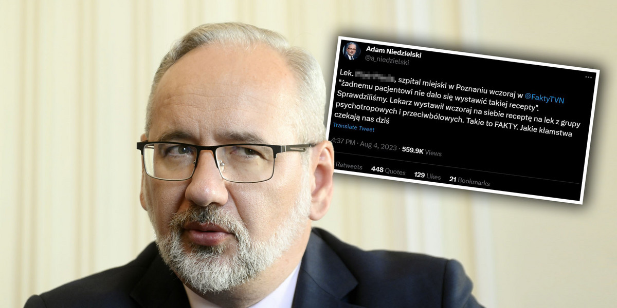 Wpis ministra Niedzielskiego wywołał burzę w środowisku lekarskim. 