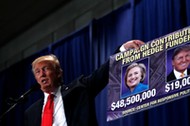 Republican U.S. presidential nominee Donald Trump attends a campaign rally at Blair County Conventio