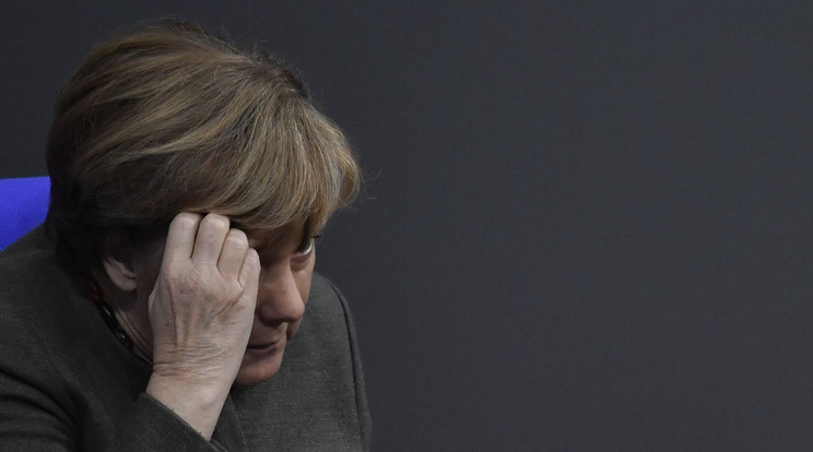 Angela Merkel az ünnepi ülésen / Fotó: AFP