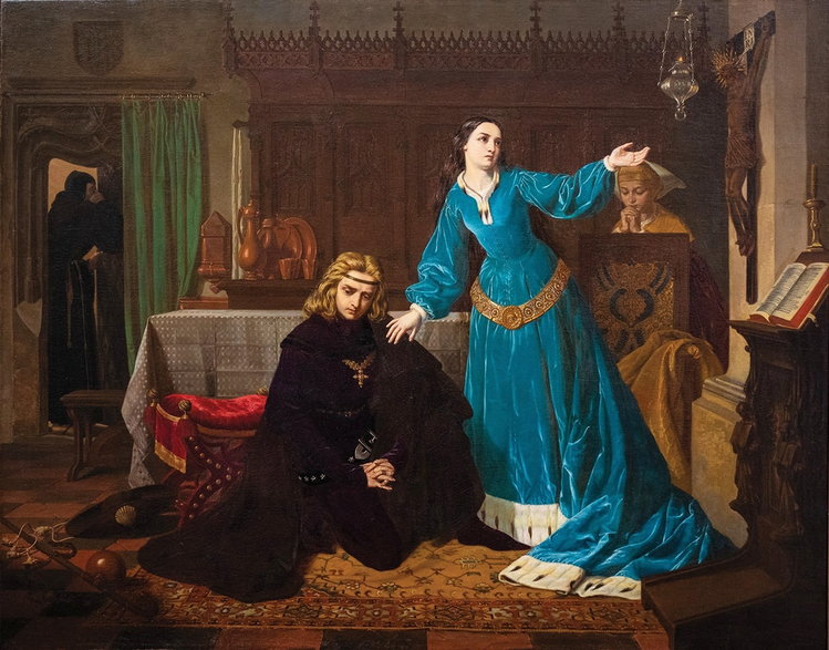 Ostatnie widzenie Jadwigi i Wilhelma w refektarzu kościoła 1869