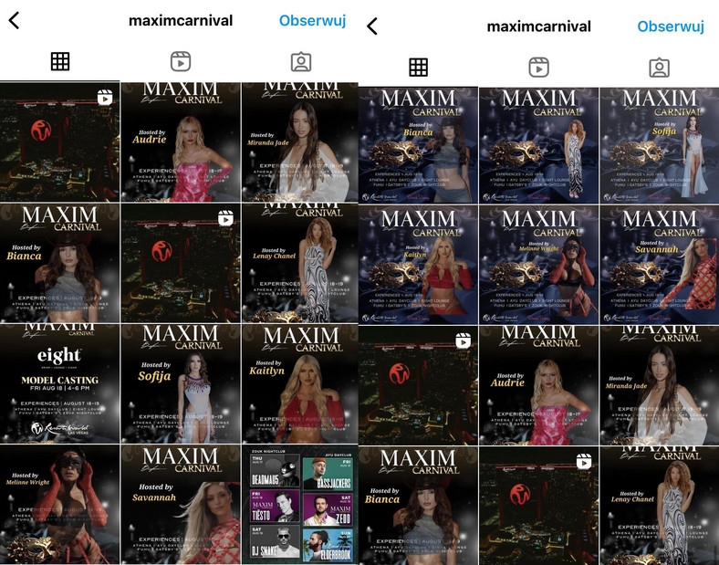 Profil imprezy Maxim Carnaval