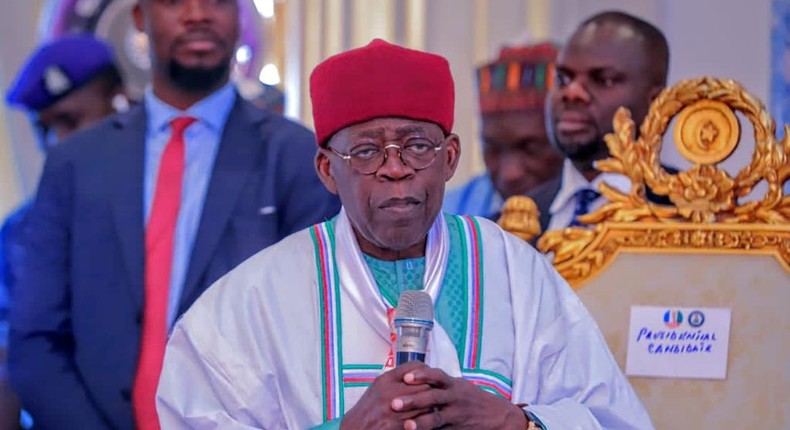 President Bola Tinubu. [Twitter/@mzk11uk]