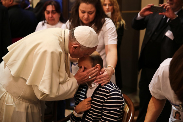 Papież Franciszek podczas wizyty w Asyżu