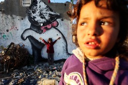 gaza, banksy, murale