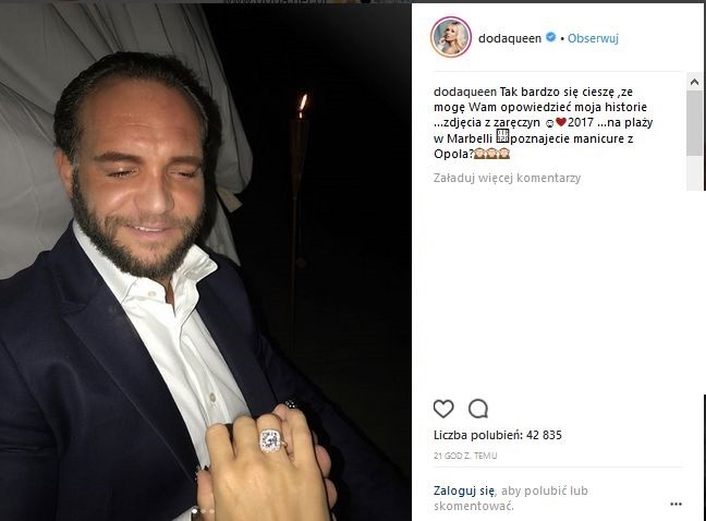 Doda i Emil Stępień w dniu zaręczyn