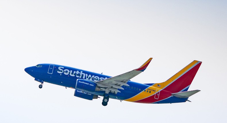 A Southwest Airlines Boeing 737-700.
