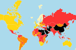 Mapa wolności mediów na świecie 
