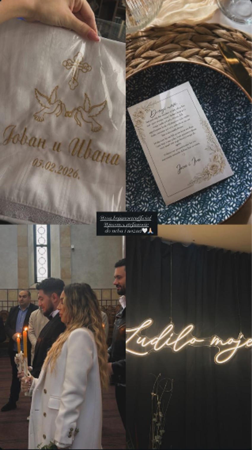 Iva Bojanović i Joca Stefanović se venčali