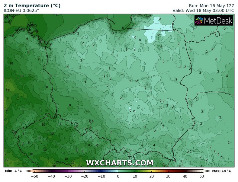 W nocy w wielu regionach możliwe są przymrozki