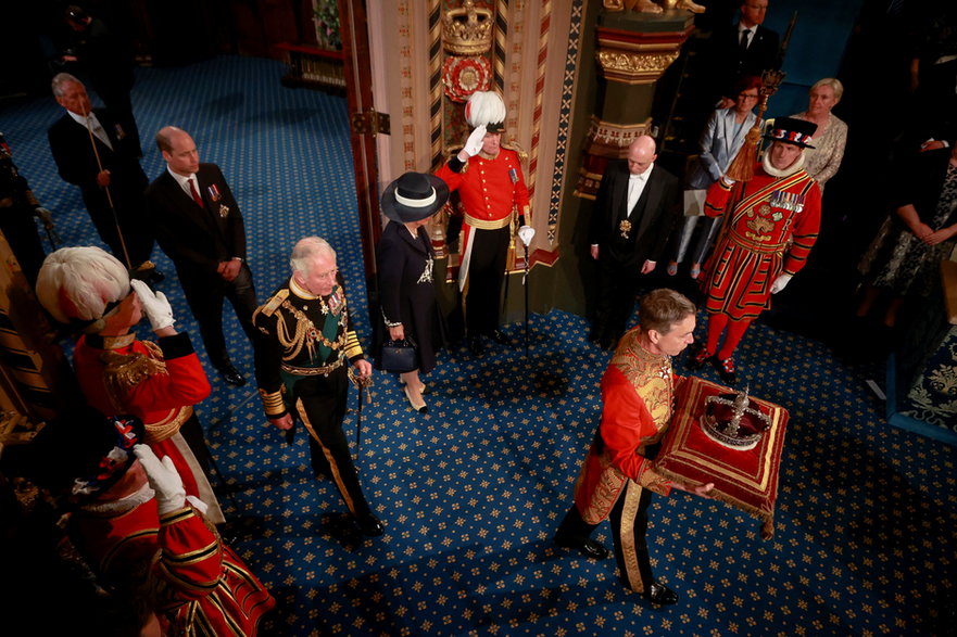 Ceremonia otwarcia parlamentu w Pałacu Westminsterskim, 10 maja 2022 r.