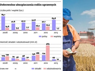 Ubezpieczenia rolnicze są mało popularne, ponieważ rząd ogranicza dotacje