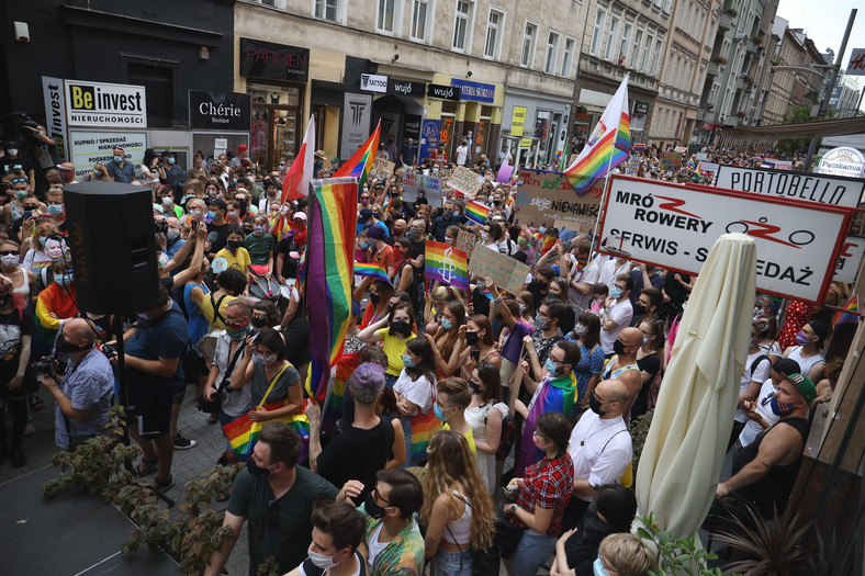 Demonstracja w obronie osób LGBT w Poznaniu