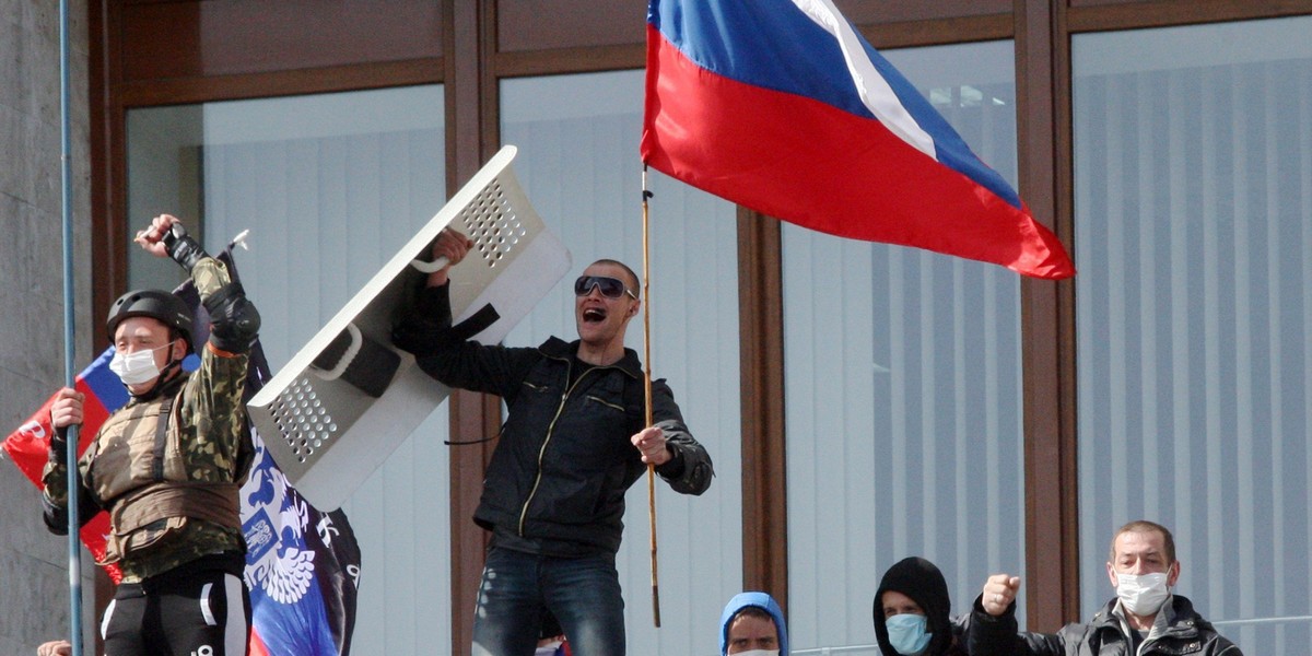 Putin! Pomóż! Teraz Donieck chce do Rosji.