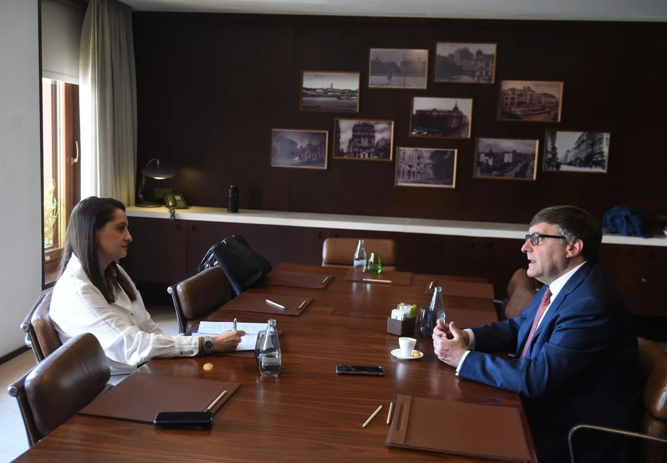 Metju Palmer u razgovoru sa novinarkom "Blica"