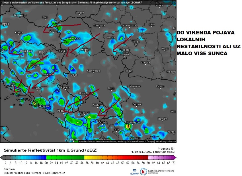 Do vikenda nestabilno uz pojavu sunca