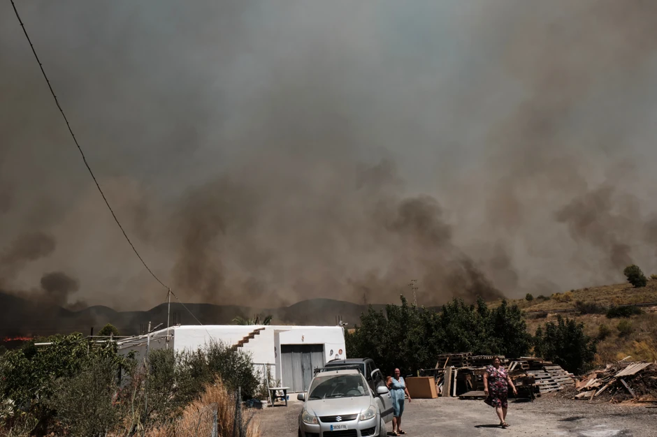 Šumski požar u Alfahiru kod Almerije, Španija, 10. jula