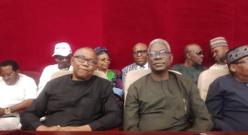 Labour Party presidential candidate, Peter Obi, attends proceedings at the presidential election petition tribunal in Abuja. [Twitter:@AlwaysJayjam]