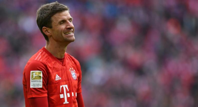 Le joueur du Bayern Munich Thomas Müller lors de la réception d'Hoffenheim le 5 octobre 2019