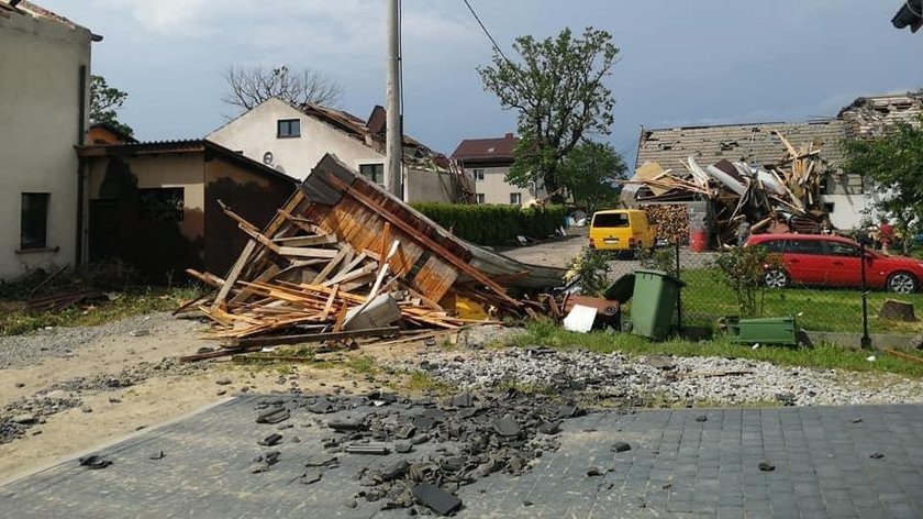 Kaniów: trąba powietrzna przeszła nad miejscowością. Było groźnie!