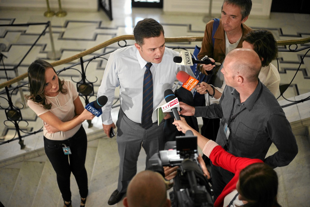 Rzecznik PS Adam Hofman w Sejmie