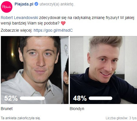 Fan page "Plejada.pl" na Facebooku