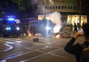Scene sa protesta u Beogradu 