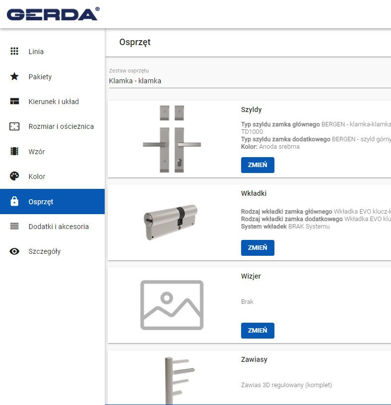 Zaprojektuj swoje drzwi z konfiguratorem wizualnym GERDA