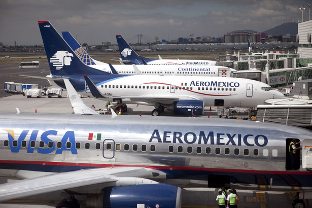 Samoloty meksykańskiego przewoźnika AeroMexico.