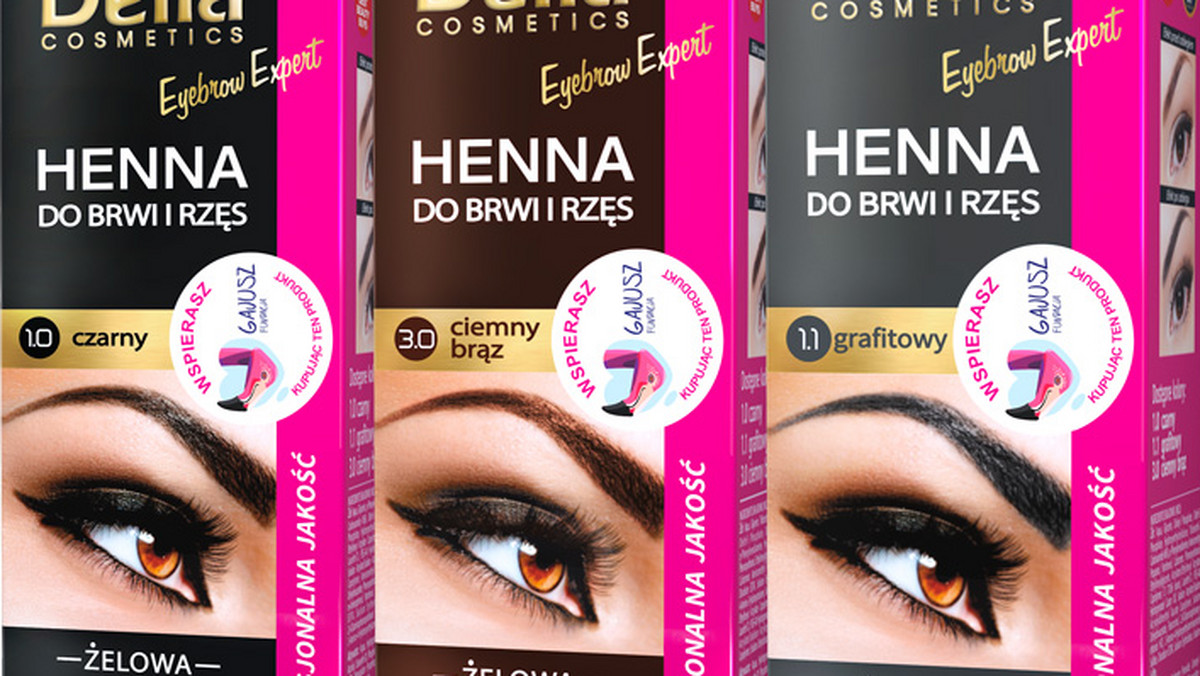 Delia Cosmetics przedstawia unikatowy preparat - hennę do brwi i rzęs, która pozwala uzyskać wymarzony efekt. Jeszcze do niedawna modne były gęste i mocno podkreślone brwi i rzęsy, obecnie – naturalne, subtelnie uwydatnione. Z hennami od Delia Cosmetics możesz osiągnąć zamierzony rezultat. Precyzyjny aplikator oraz żelowa konsystencja pozwalają dokładnie i szybko aplikować kosmetyk. Efekt koloryzacji jest naturalny i trwa nawet 3 - 4 tygodnie, dzięki czemu kredka do brwi i tusz do rzęs staną się zbędne.