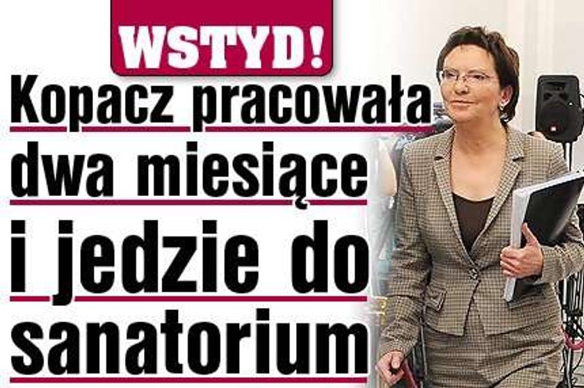 Wstyd! Kopacz narobiła bałaganu i jedzie do sanatorium