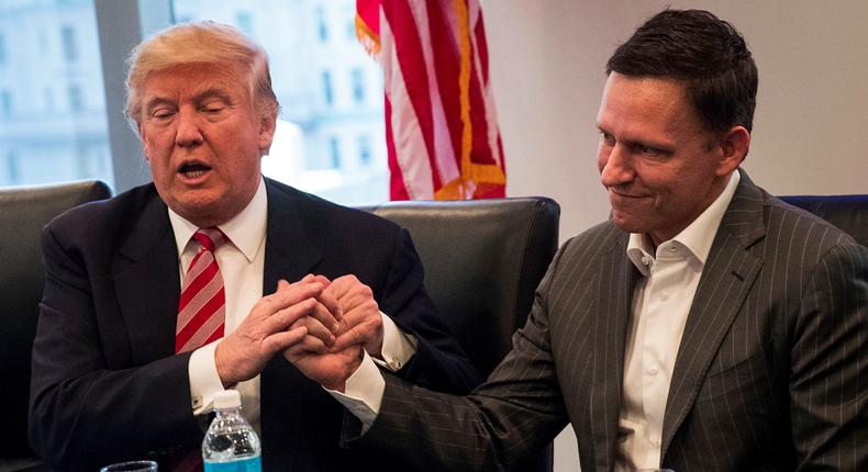 President Trump and Peter Thiel.