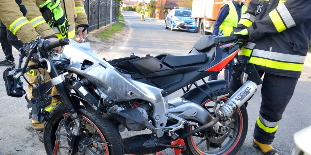 Koźmin: 15-latek w szpitalu po tym, jak wybrał się na przejażdżkę motorem.