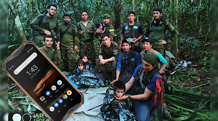 Az Ulefon telefon nem minden felhasználó vágya, a márkát sem ismerik sokan. De a negyven nap után a dzsungelből kimentett gyerekekről készült gyerekek miatt beírta magát a fotózás történelmébe. / Fotó: Ulefone / Twitter / Fuerzas Militares de Colombia