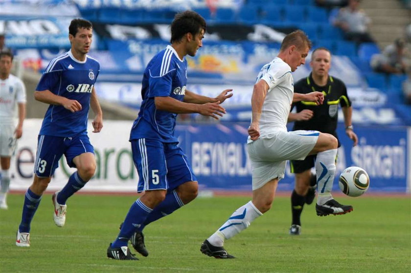 Inter Baku - Lech Poznań 0:1 w II rundzie eliminacji Ligi Mistrzów. Gola strzelił Artur Wichniarek