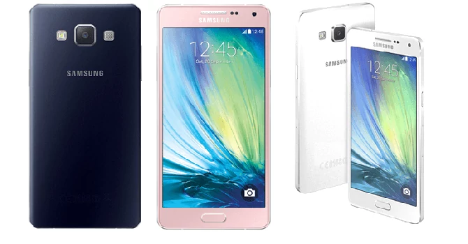 Zapowiedziane już oficjalnie Galaxy A3 i A5. Na zdjęciu na górze omawiany tu Samsung Galaxy A7